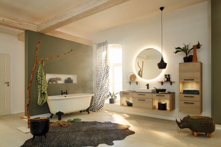 Nolte Spa Artwood bathroom furniture in Knotty Oak Natural