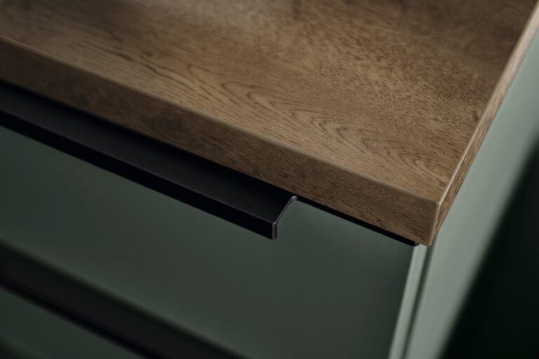 Nolte Spa Soft Lack bathroom furniture in Black Green Soft Matt